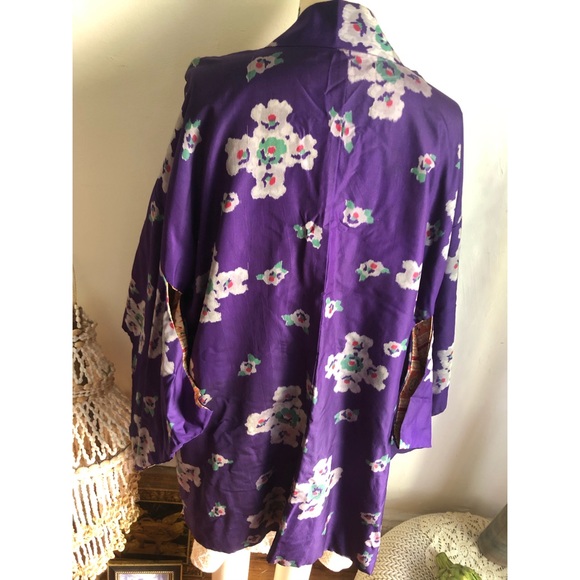 Authentic-Silk-Vintage-Reversible Floral-Kimono - Picture 4 of 16
